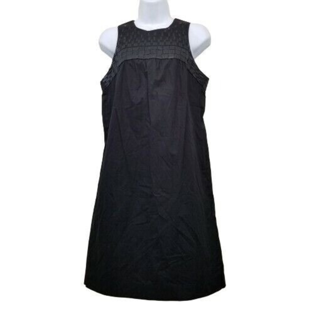 Vince 6 Black Dress Shift Sheath Rectangle‎ Sequins Pockets Mini LBD Party